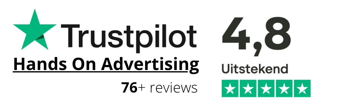 Trustpilot beoordeling Hands On Advertising: 4,8 uitstekend, 76+ reviews